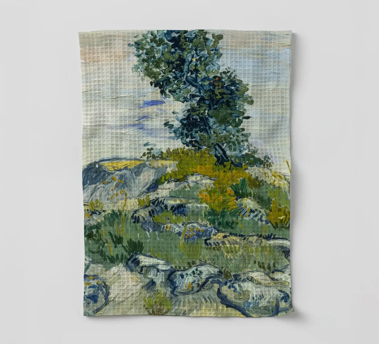 van Gogh, Roccia con quercia Dipinto a olio canovaccio da cucina da Carinaprint