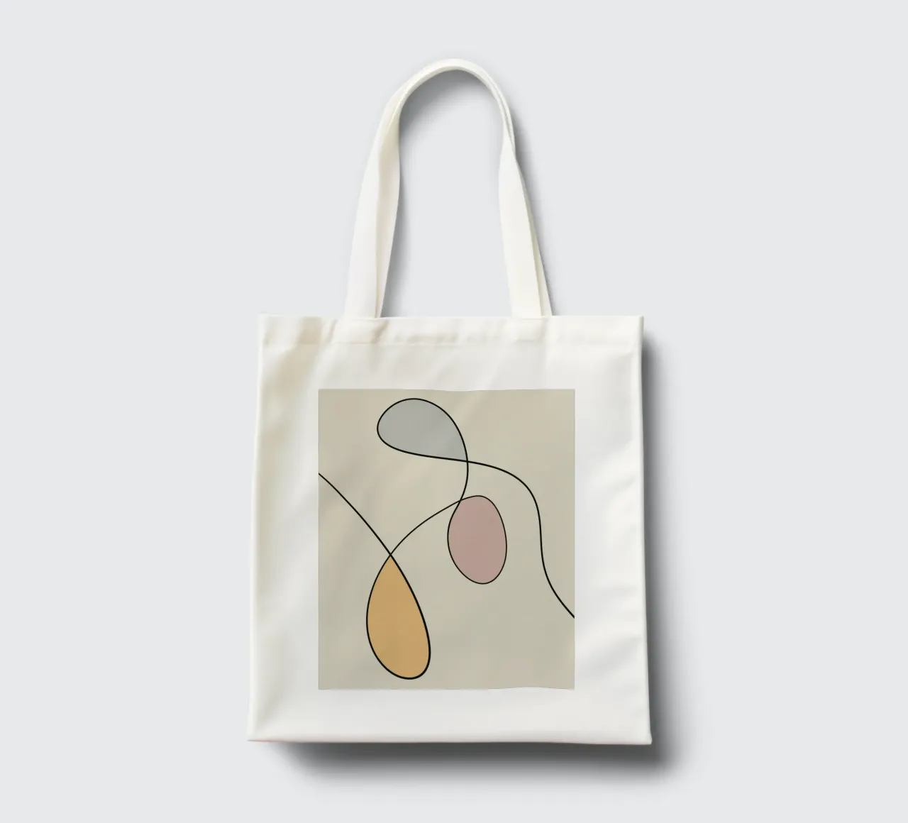 Minimal graceful line art abstract 14 borsa in juta da Little Dean