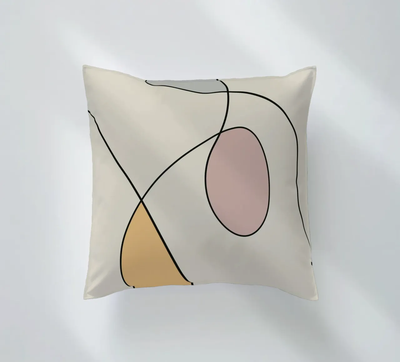 Minimal graceful line art abstract 14 cuscino da Little Dean