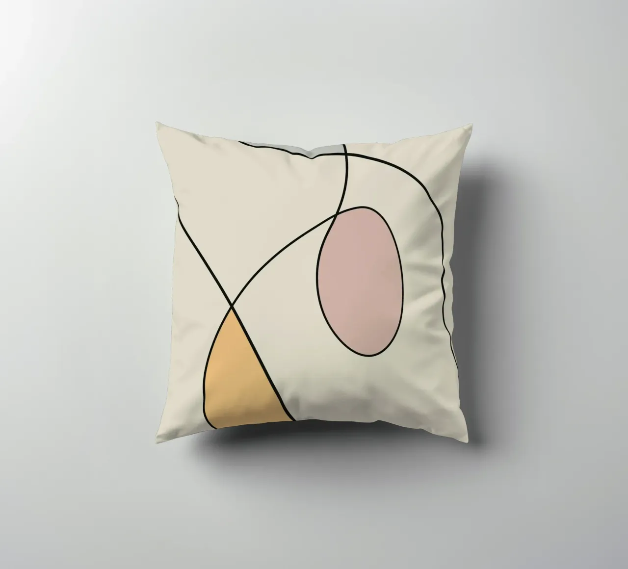 Minimal graceful line art abstract 14 cuscino da Little Dean