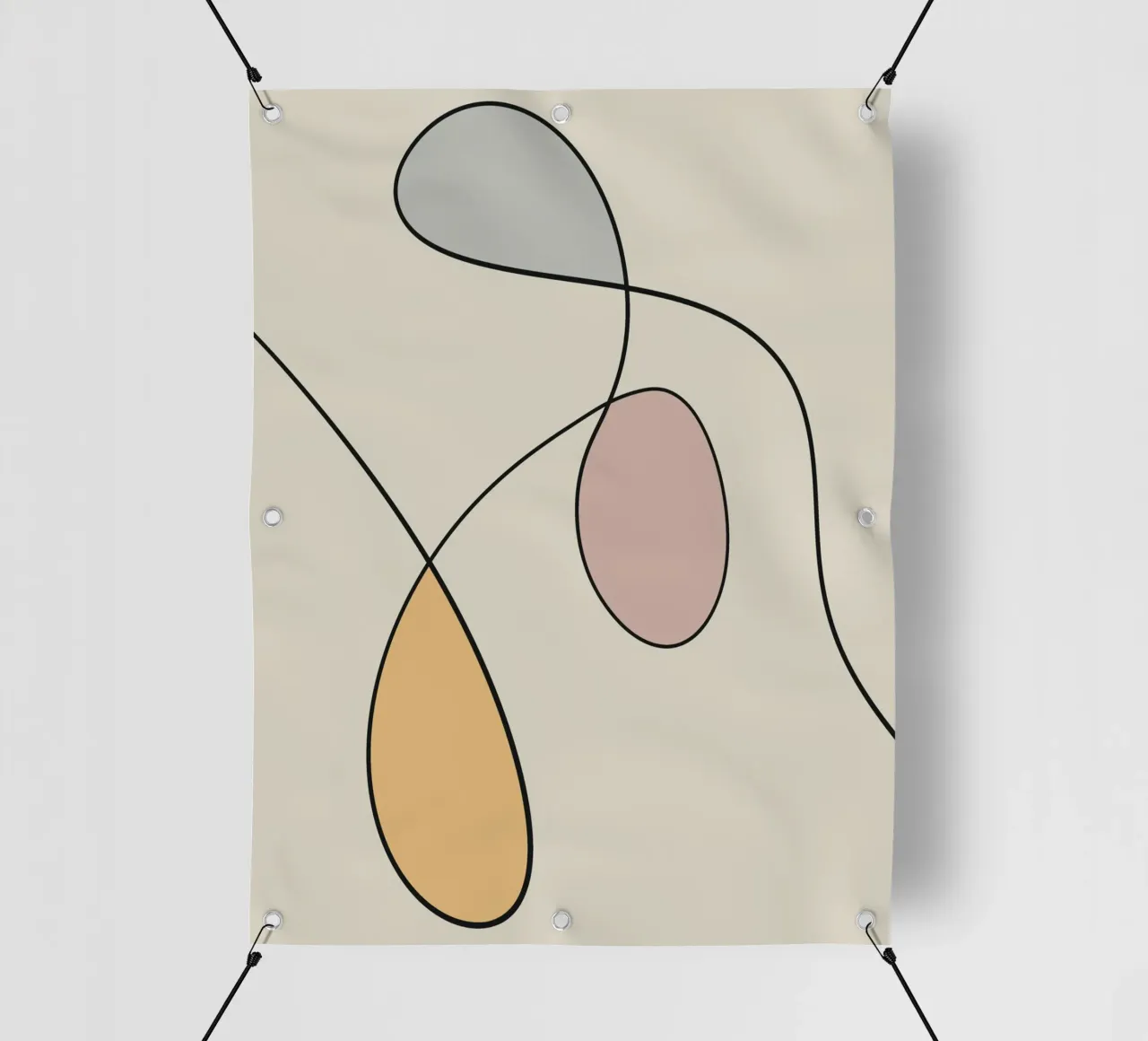 Minimal graceful line art abstract 14 telo in pvc da Little Dean
