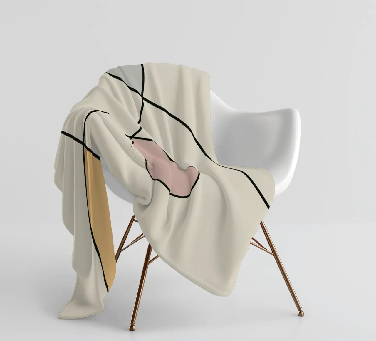 Minimal graceful line art abstract 14 coperta in pile da Little Dean