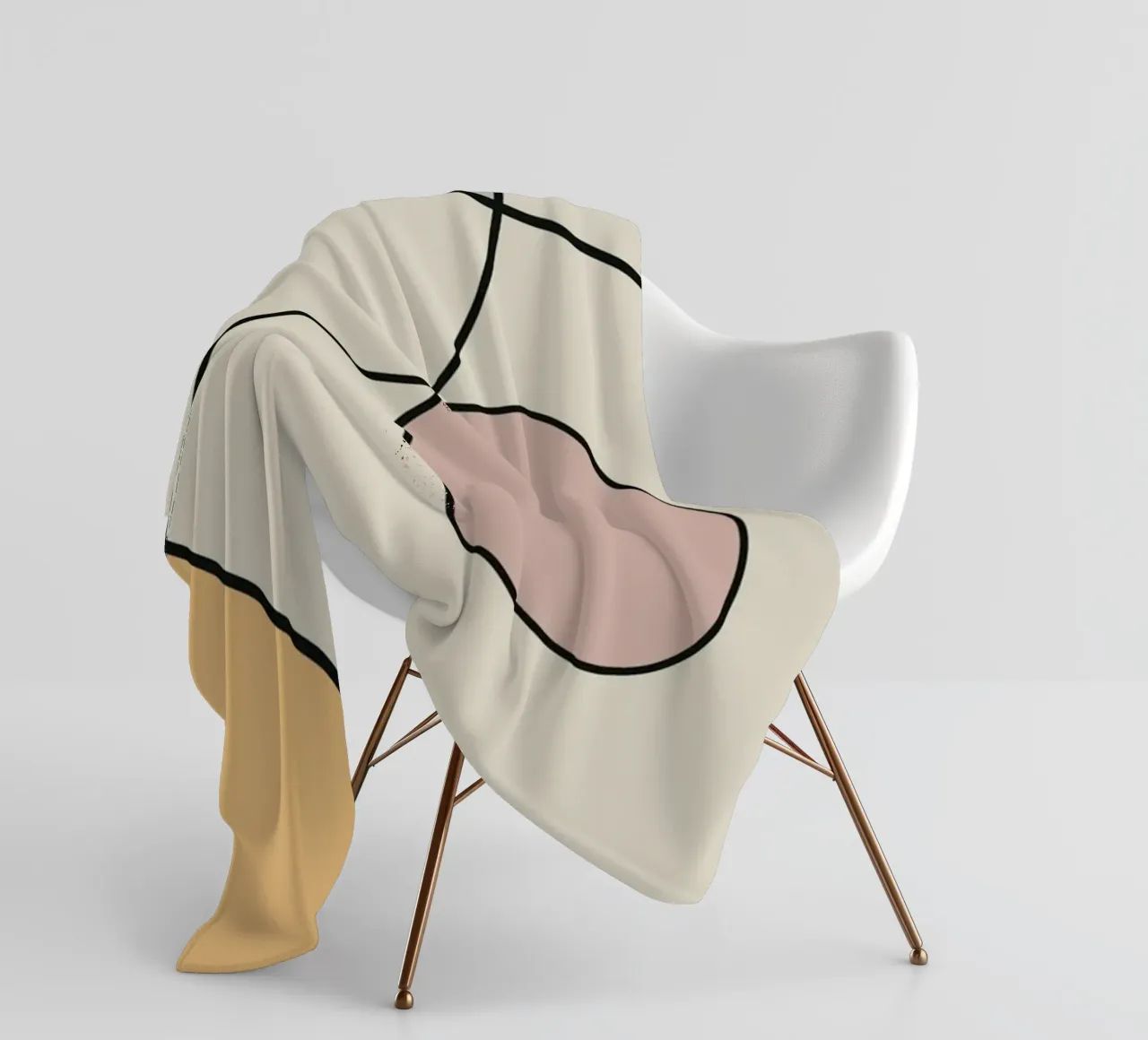 Minimal graceful line art abstract 14 coperta in pile da Little Dean