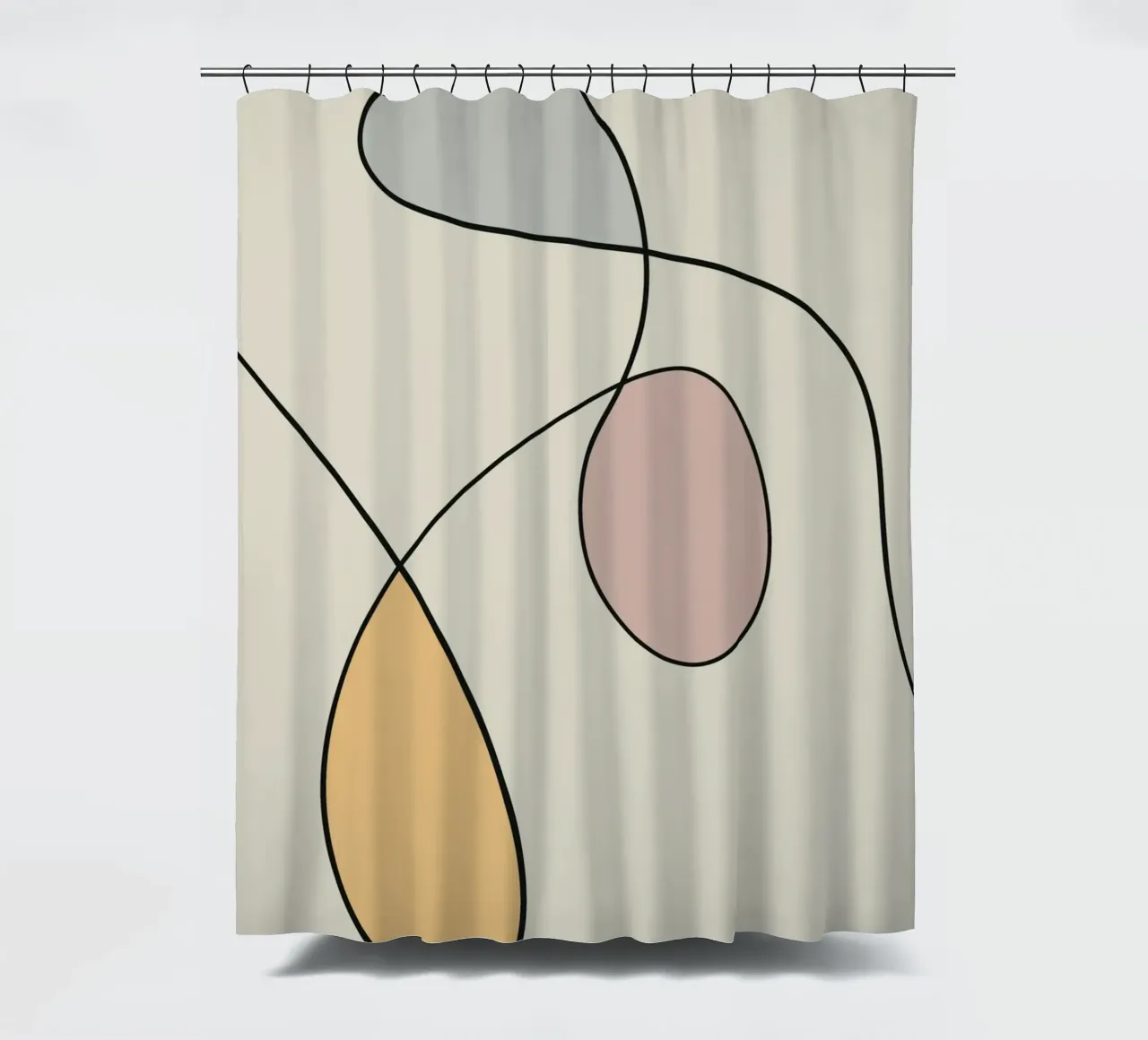 Minimal graceful line art abstract 14 tenda da doccia da Little Dean