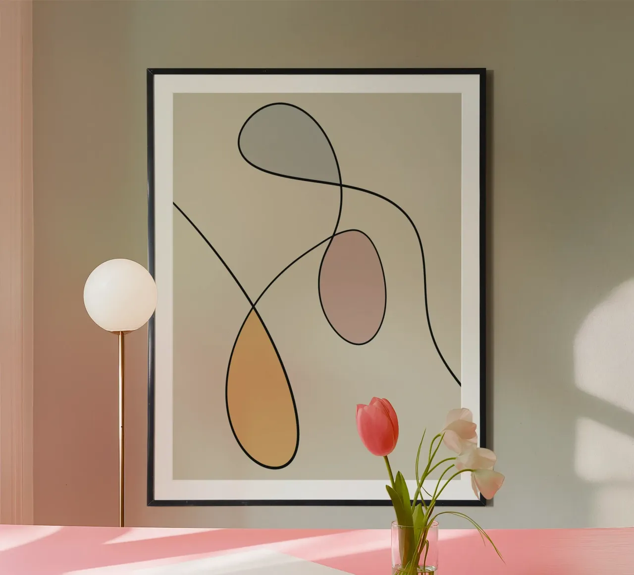 Minimal graceful line art abstract 14 carta hahnemühle da Little Dean
