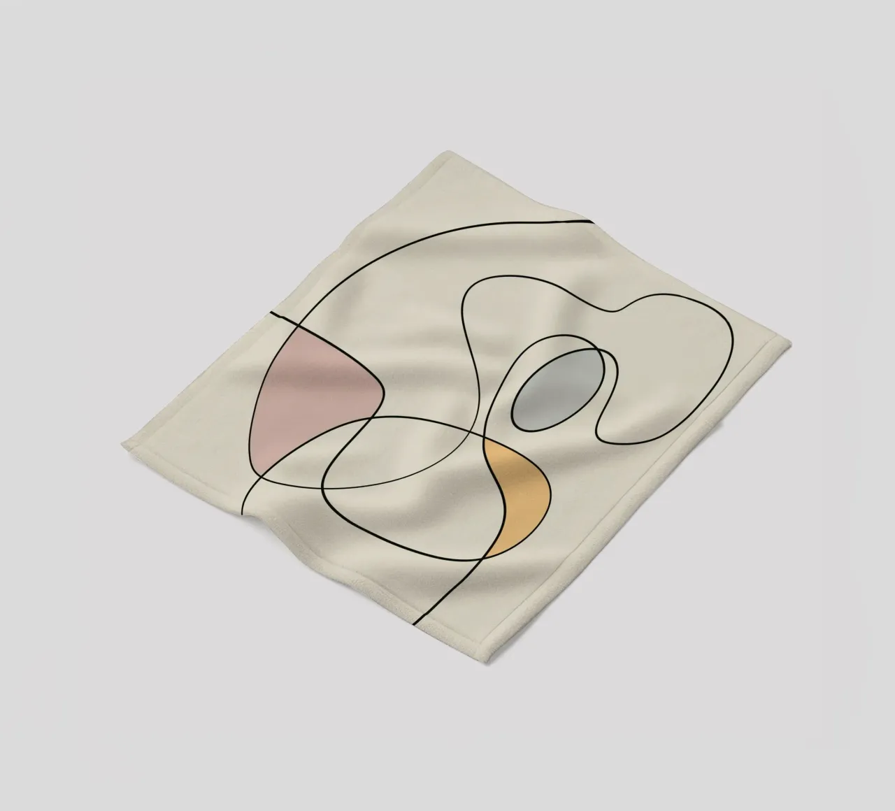 Minimal graceful line art abstract 18 coperta in pile da Little Dean