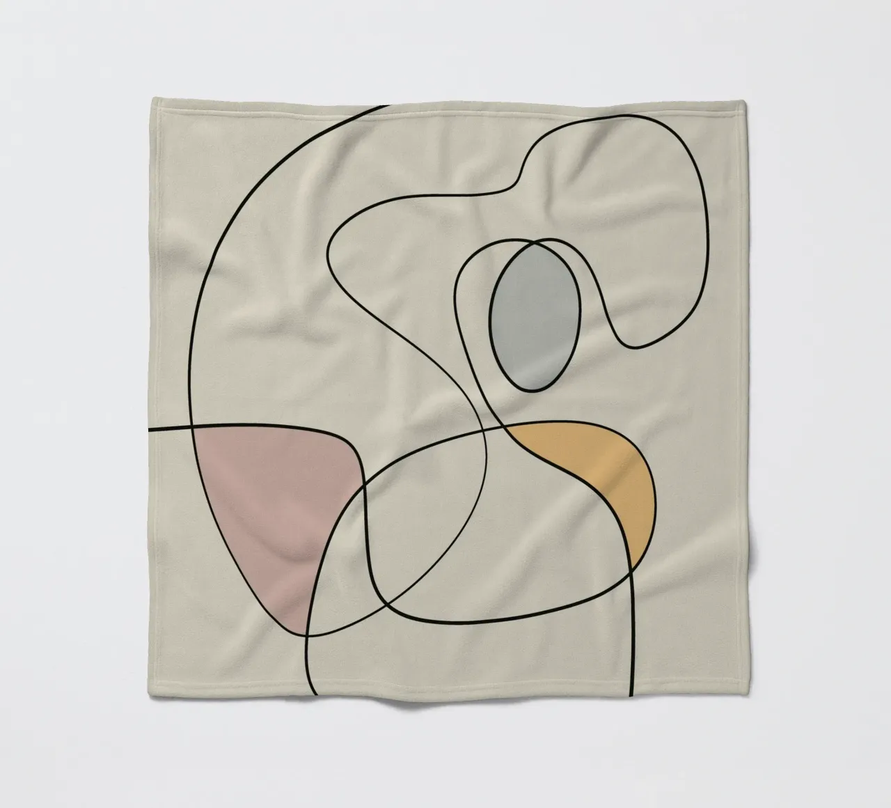 Minimal graceful line art abstract 18 coperta in pile da Little Dean