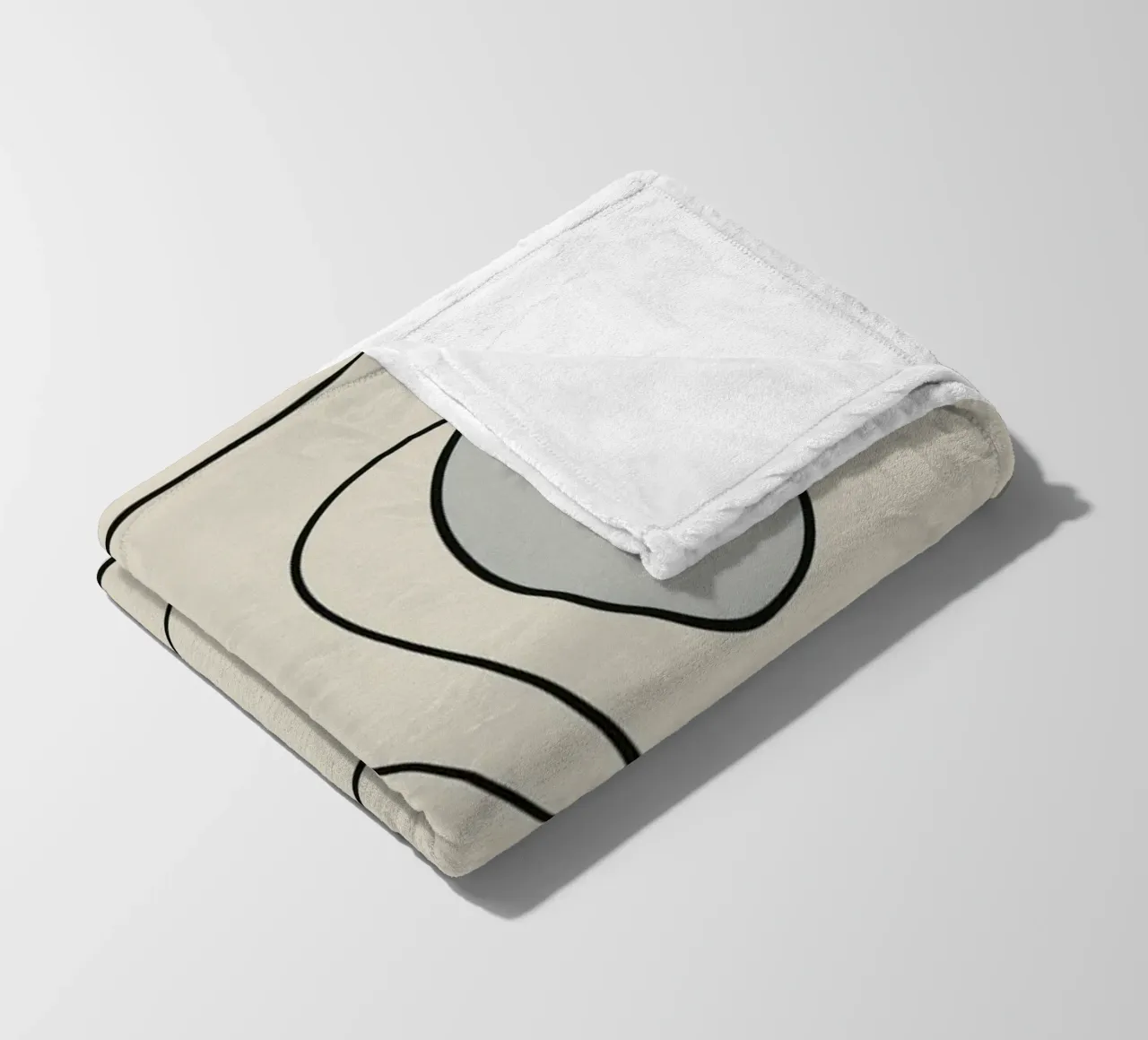 Minimal graceful line art abstract 18 coperta in pile da Little Dean