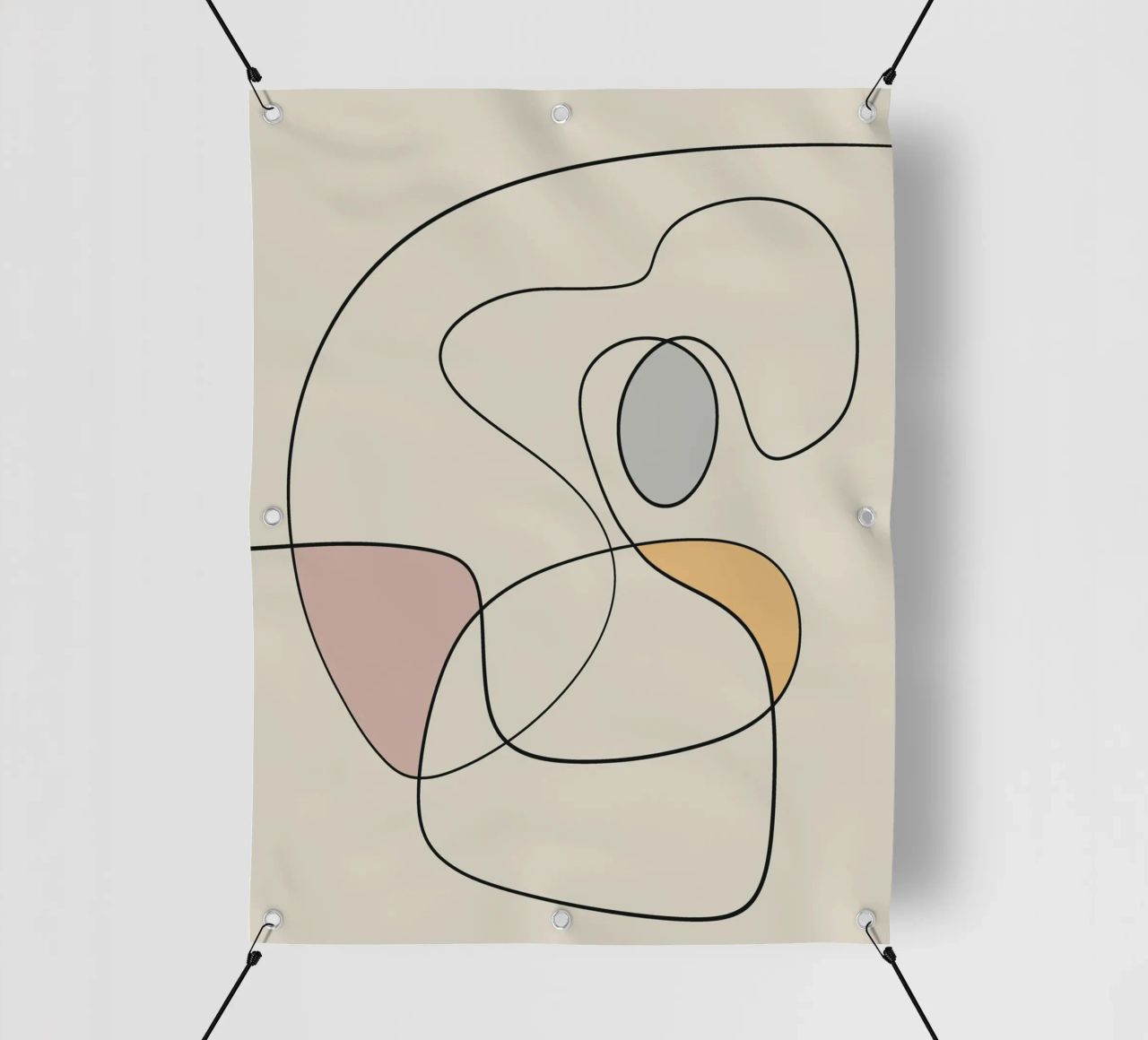 Minimal graceful line art abstract 18 telo in pvc da Little Dean