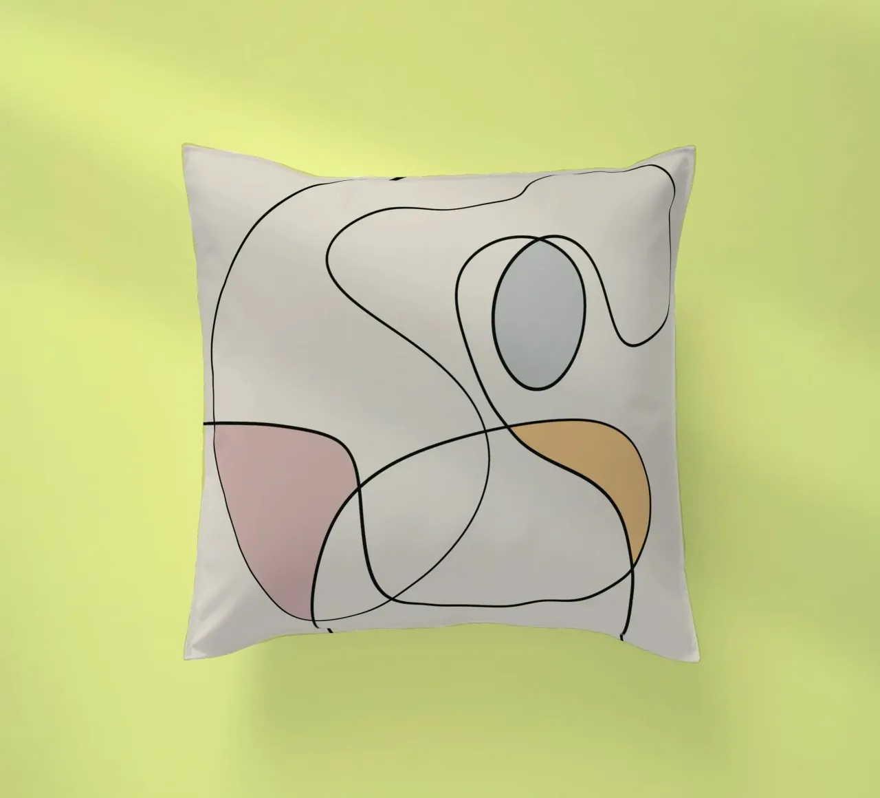 Minimal graceful line art abstract 18 cuscino da Little Dean