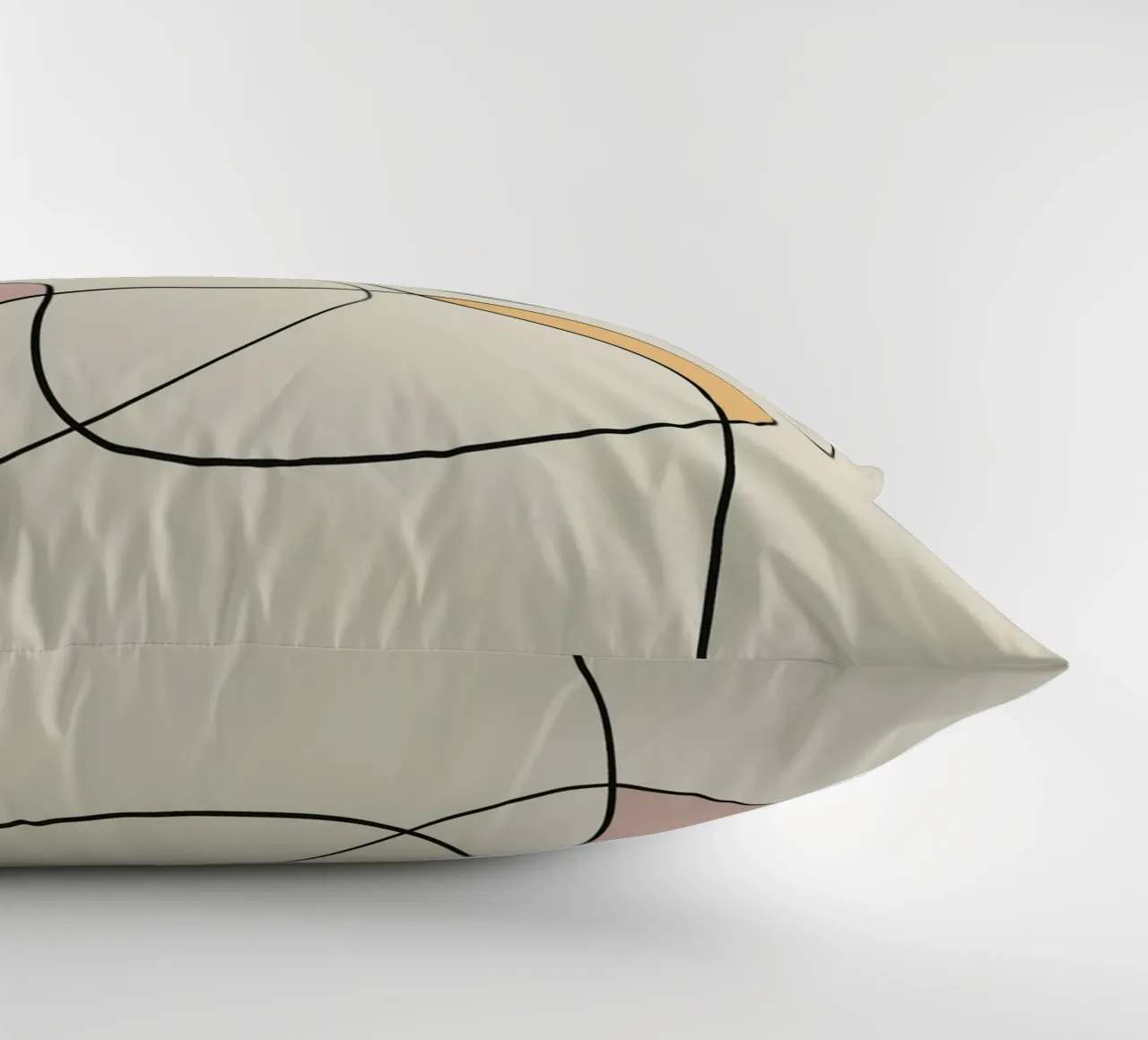 Minimal graceful line art abstract 18 cuscino da Little Dean