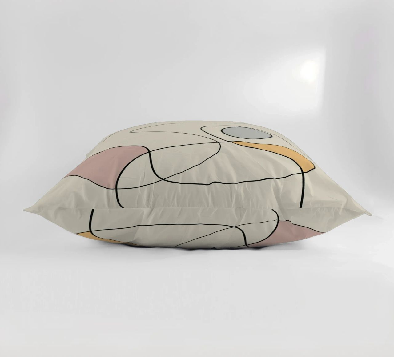 Minimal graceful line art abstract 18 cuscino da Little Dean