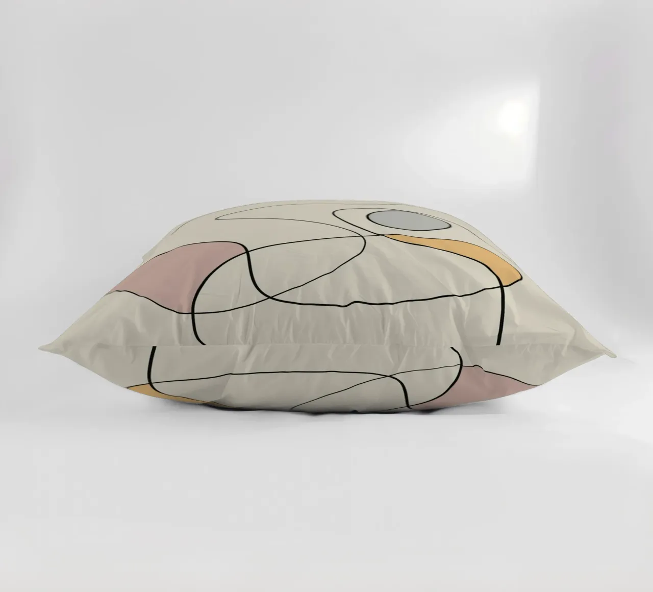 Minimal graceful line art abstract 18 cuscino da Little Dean