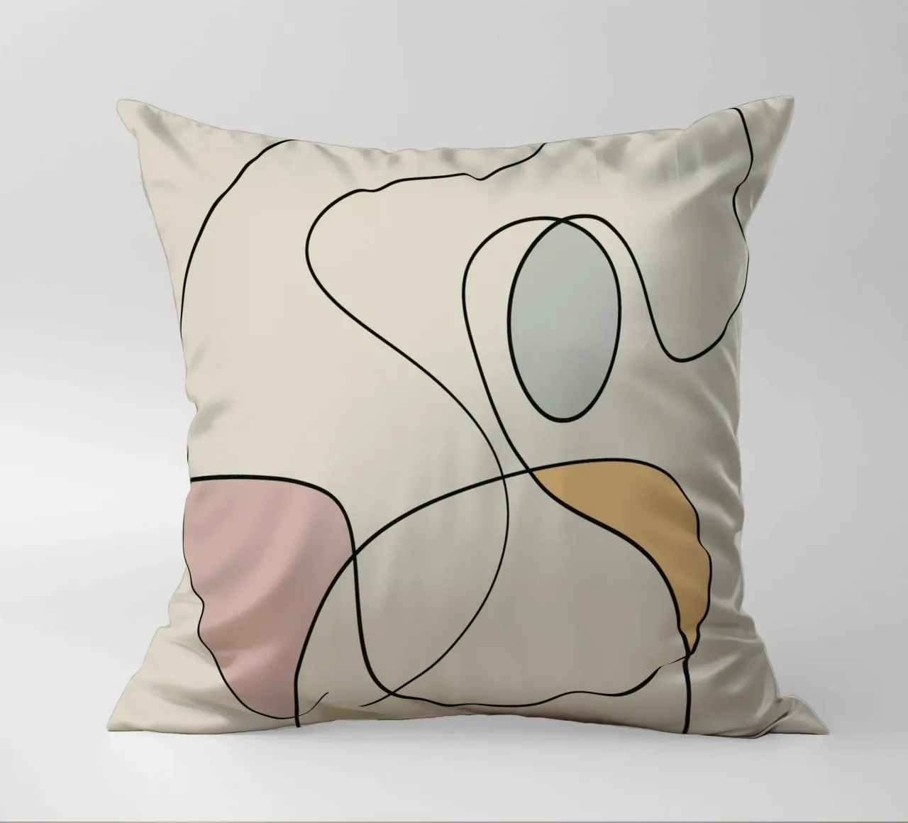 Minimal graceful line art abstract 18 cuscino da Little Dean