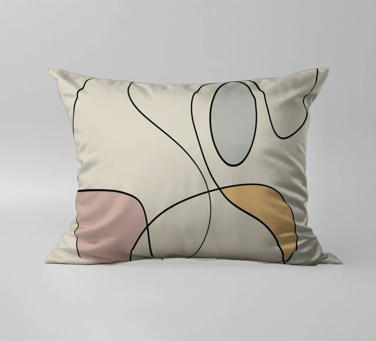 Minimal graceful line art abstract 18 cuscino da Little Dean