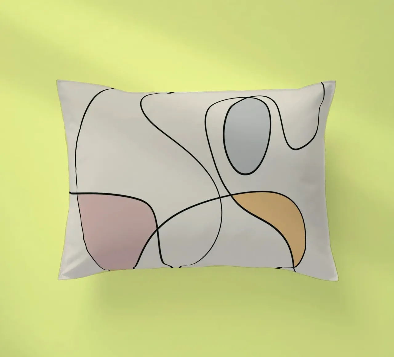 Minimal graceful line art abstract 18 cuscino da Little Dean