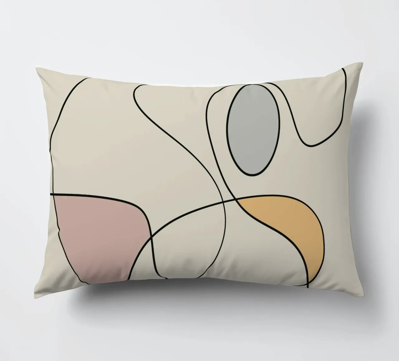 Minimal graceful line art abstract 18 cuscino da Little Dean
