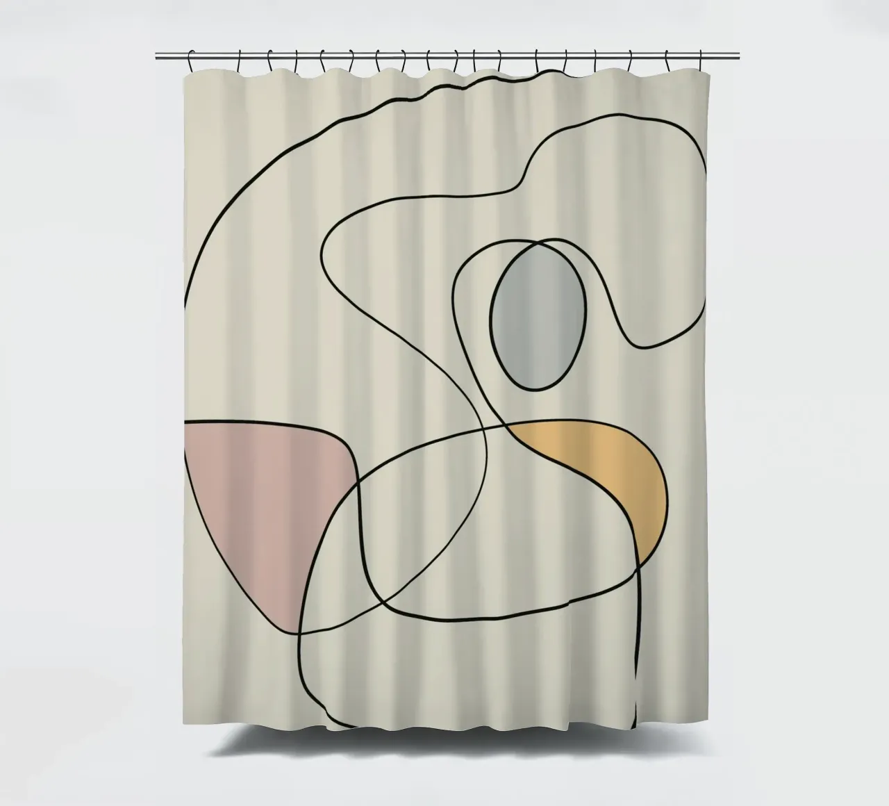 Minimal graceful line art abstract 18 tenda da doccia da Little Dean