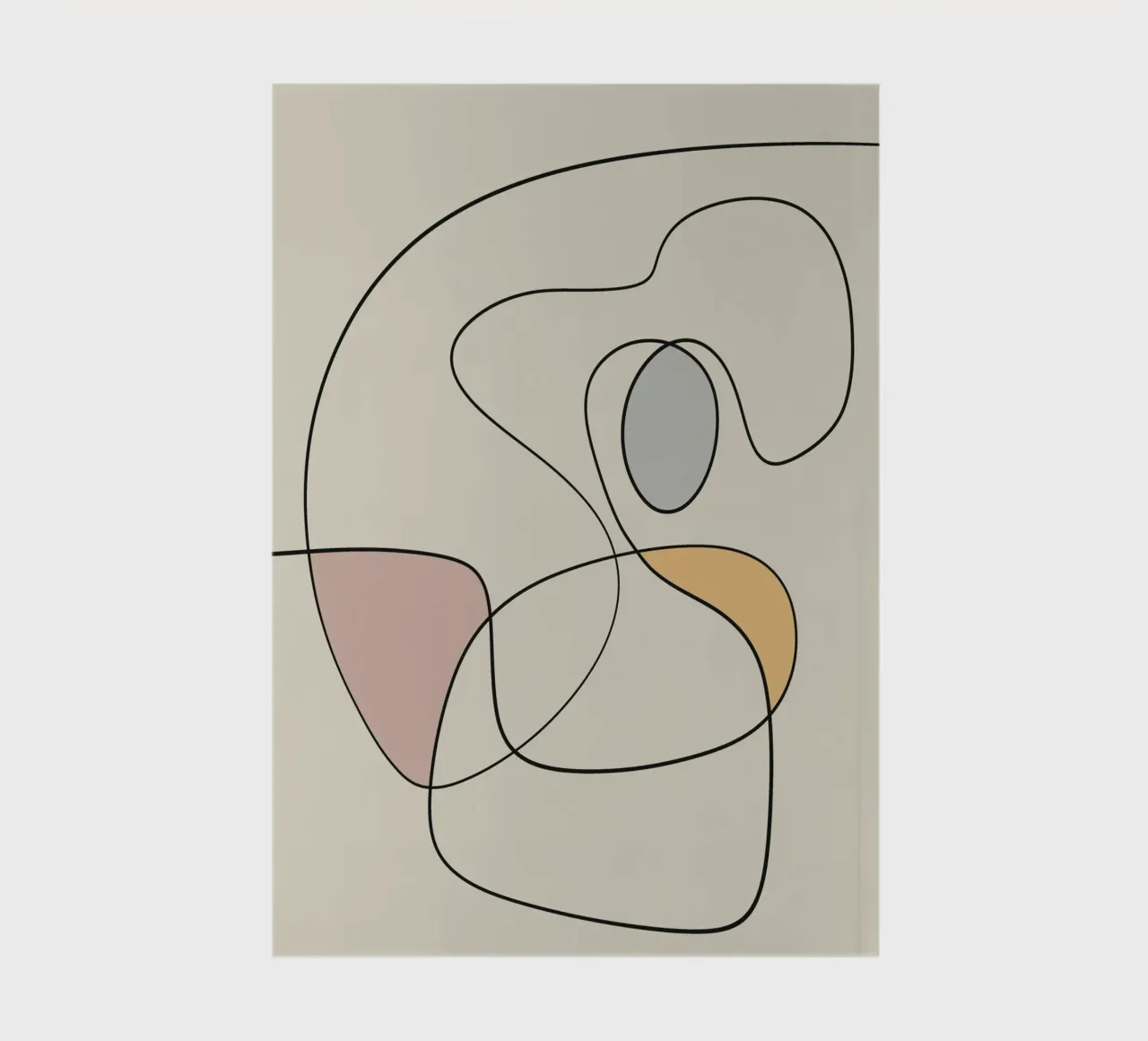 Minimal graceful line art abstract 18 notebook by Little Dean