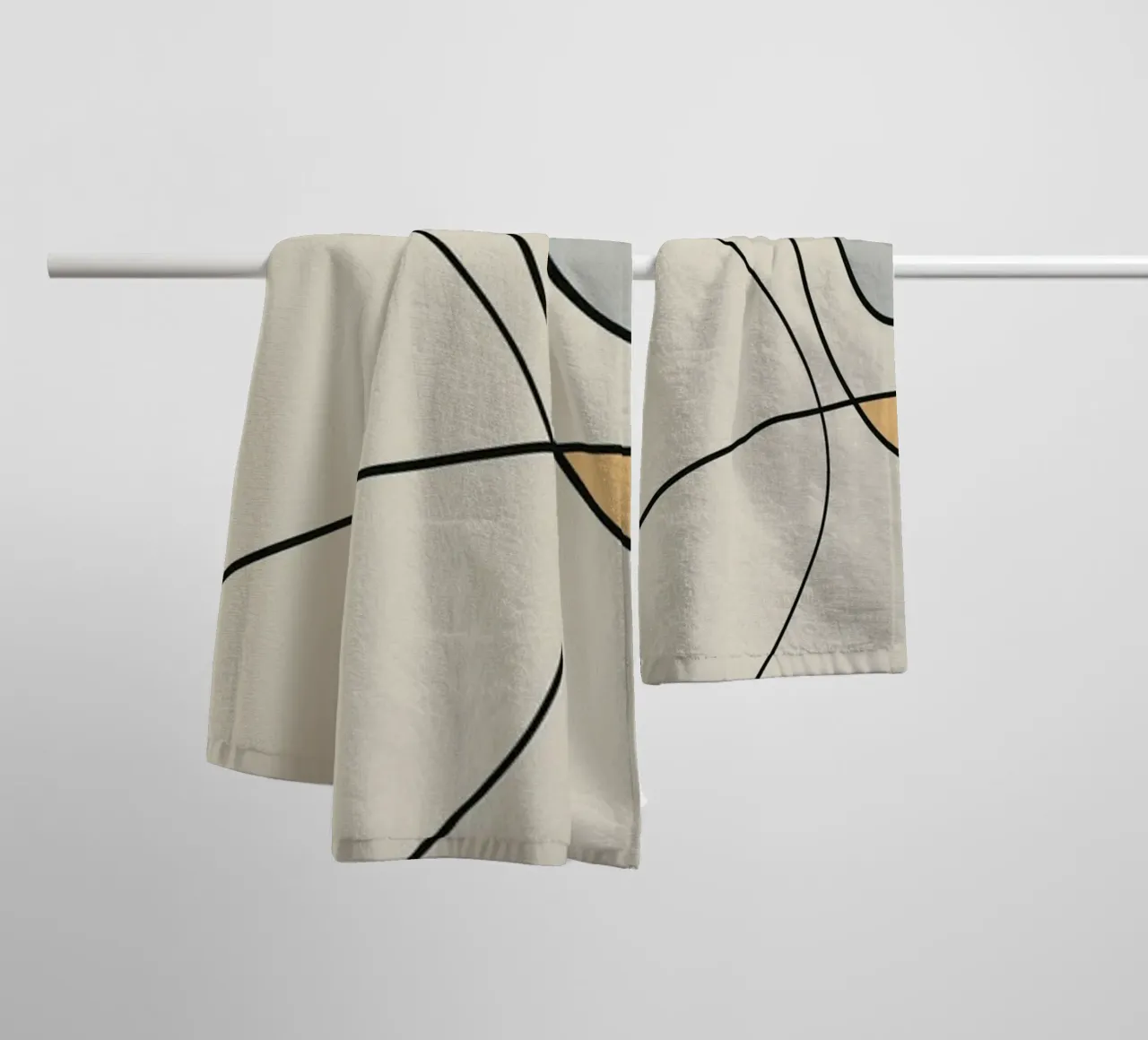 Minimal graceful line art abstract 18 asciugamano da bagno da Little Dean