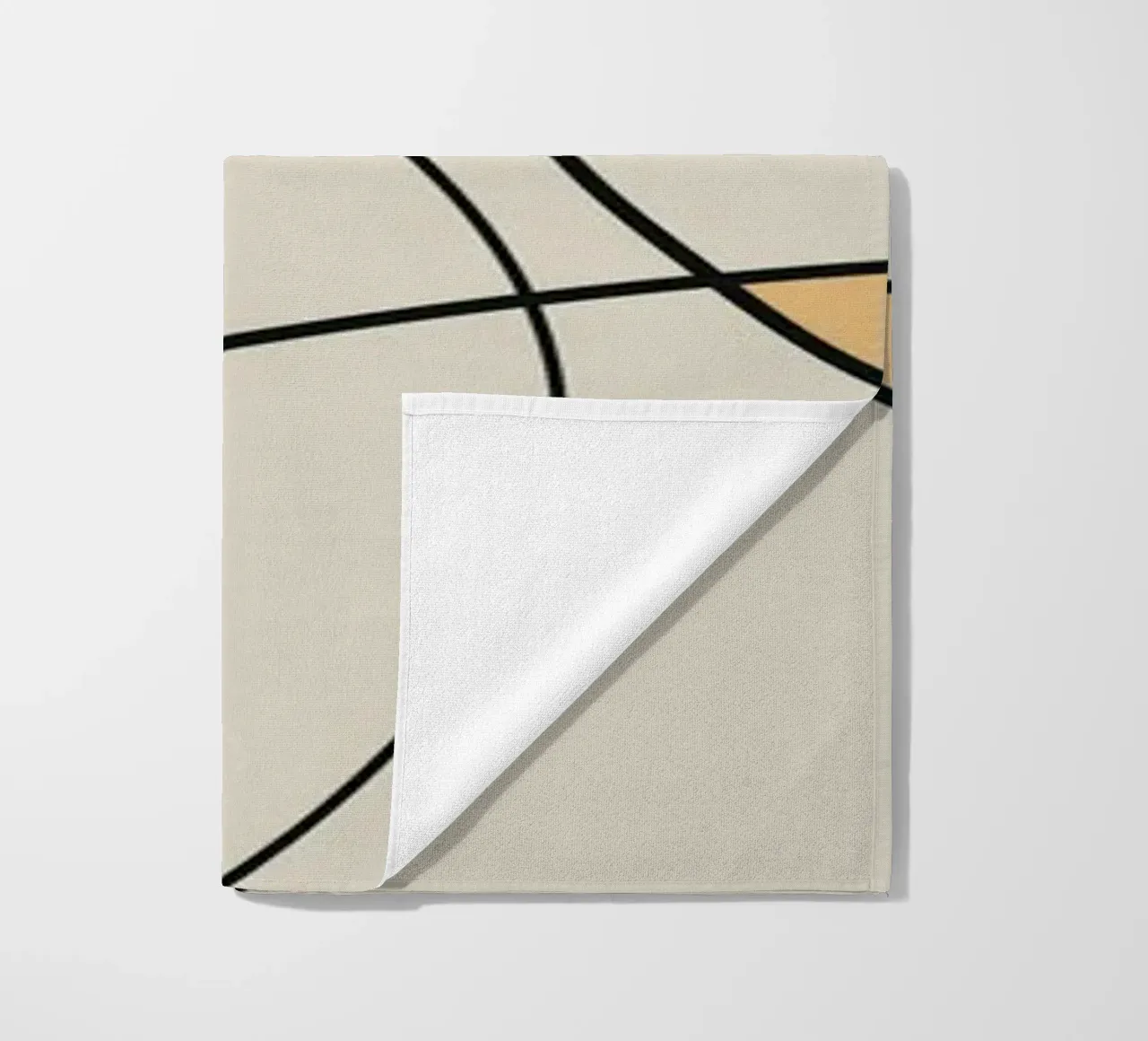 Arte lineal minimalista abstracto 18 toalla de playa de Little Dean