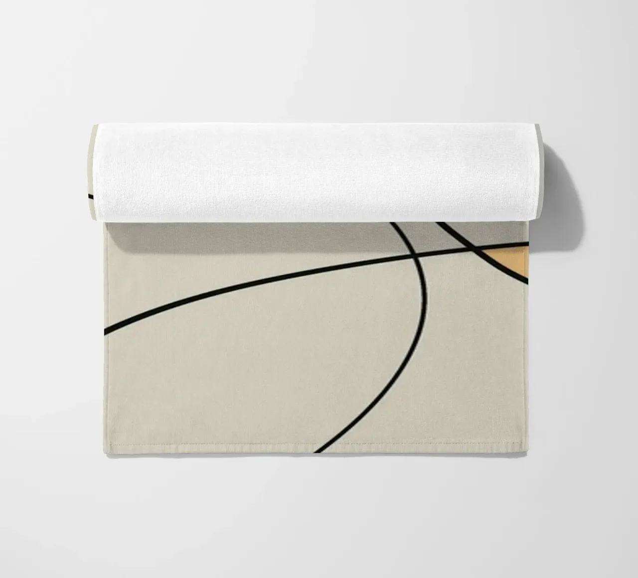 Arte lineal minimalista abstracto 18 toalla de playa de Little Dean