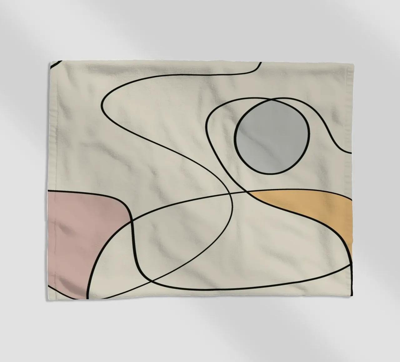 Minimal graceful line art abstract 18 telo mare da Little Dean