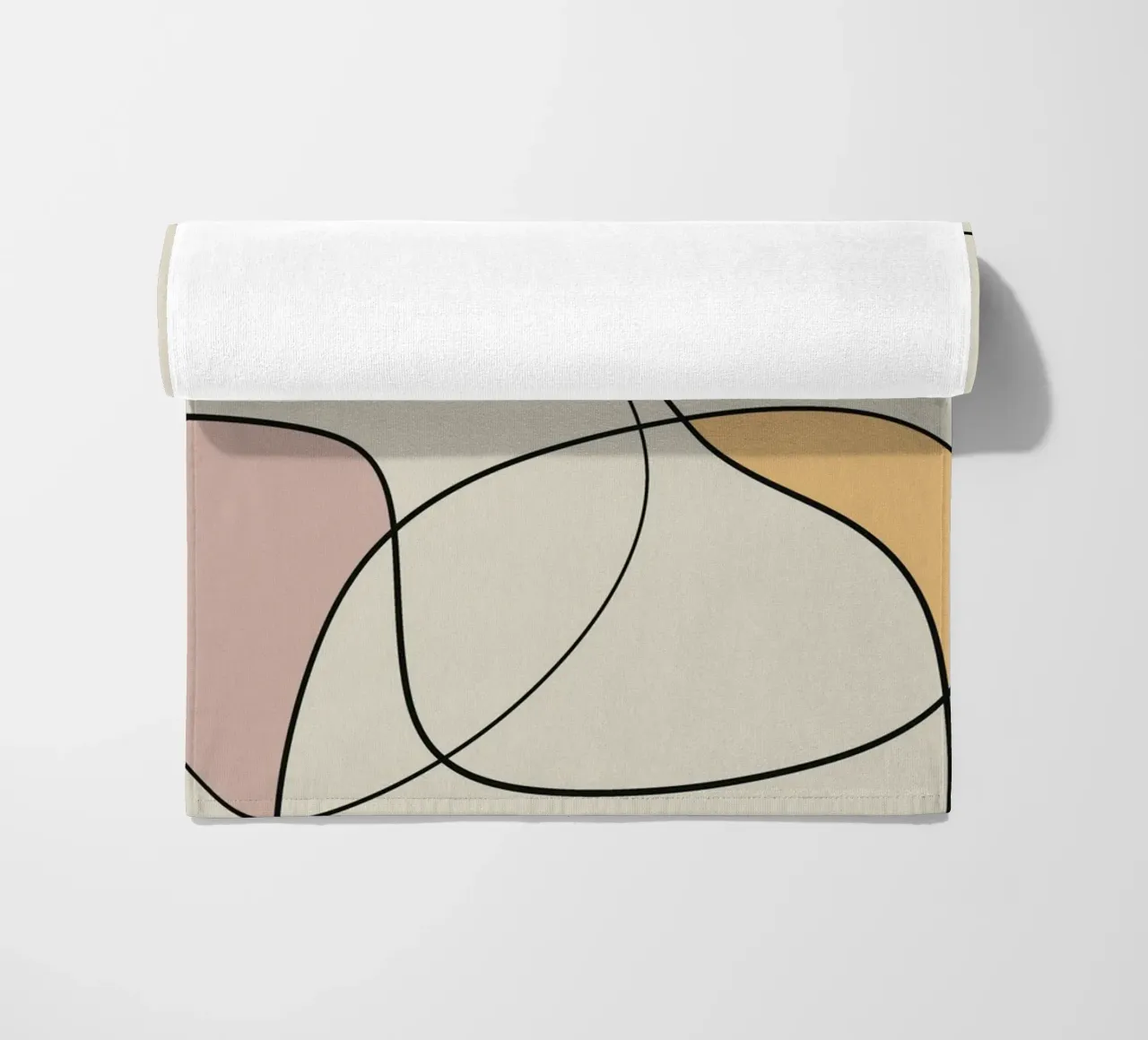 Minimal graceful line art abstract 18 telo mare da Little Dean