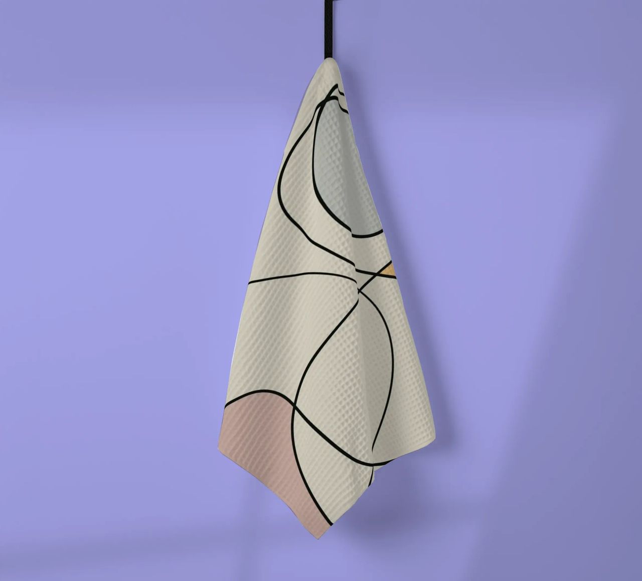 Minimal graceful line art abstract 18 canovaccio da cucina da Little Dean