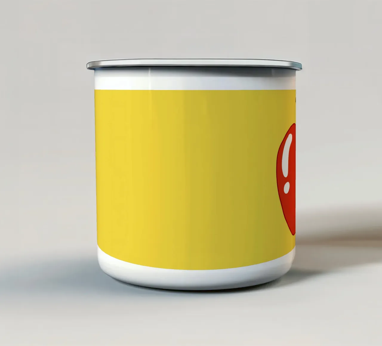 Unvorhersehbarkeit Surreal Zitrone Apfel Obst Illustration Emaille Tasse von sillyindustries