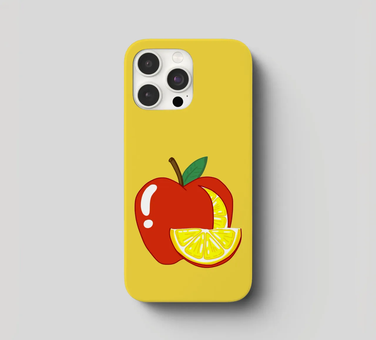 Unvorhersehbarkeit Surreal Zitrone Apfel Obst Illustration iPhone Hülle von sillyindustries