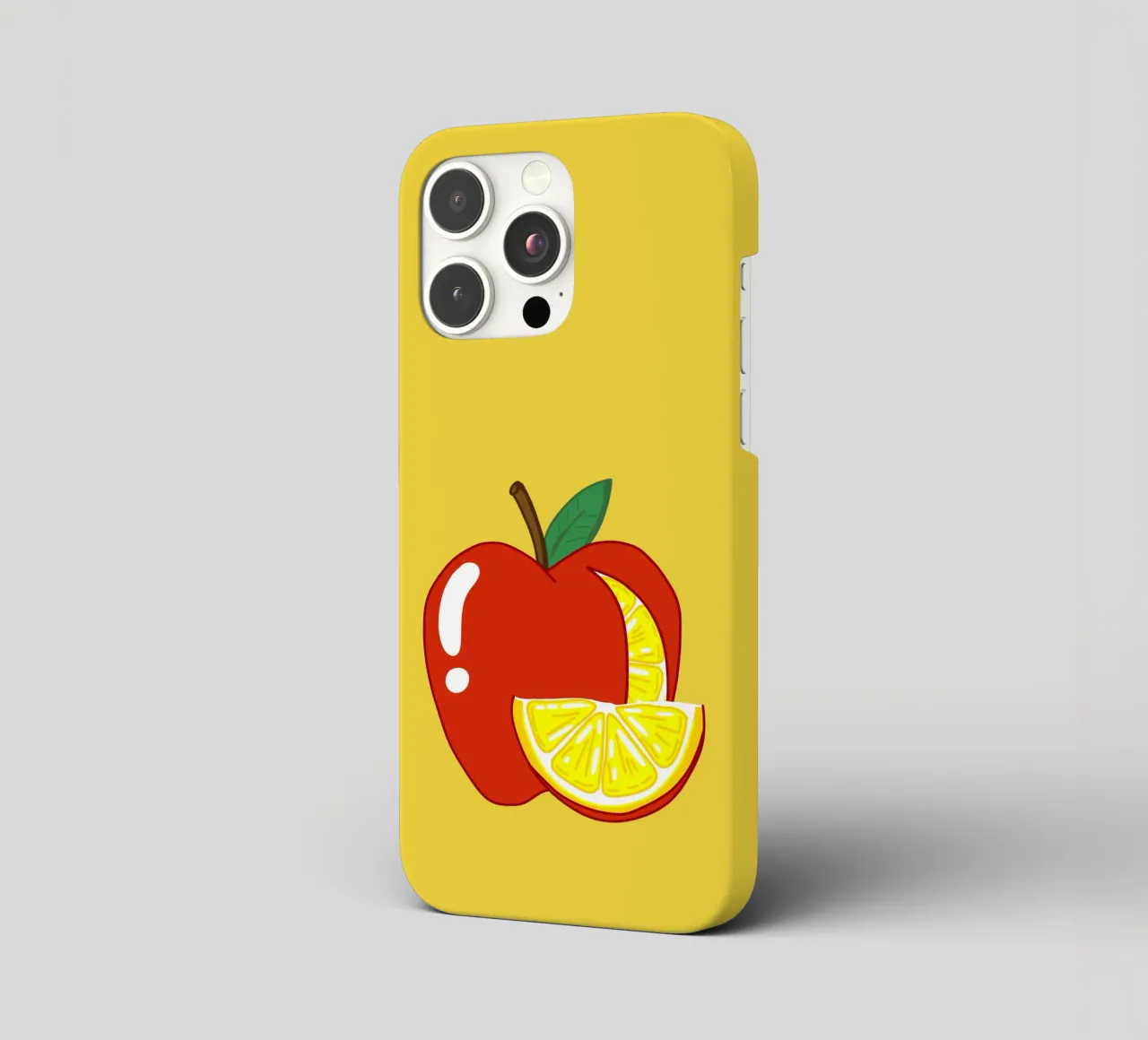 Unvorhersehbarkeit Surreal Zitrone Apfel Obst Illustration iPhone Hülle von sillyindustries