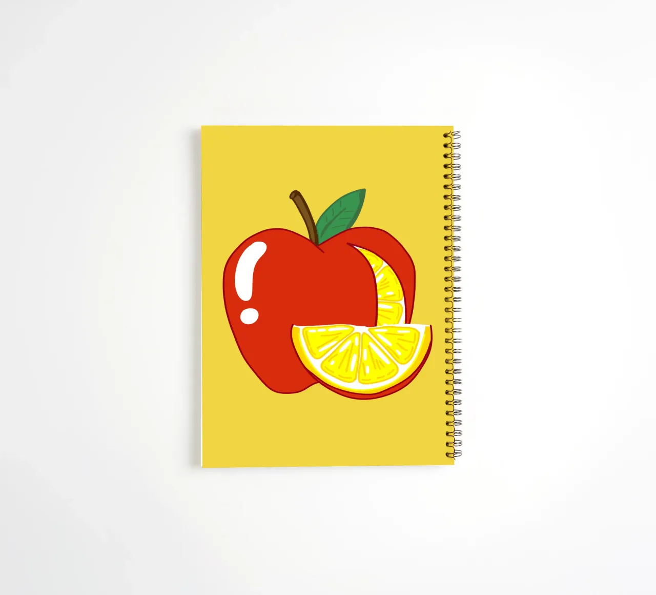 Unvorhersehbarkeit Surreal Zitrone Apfel Obst Illustration Ringbuch von sillyindustries