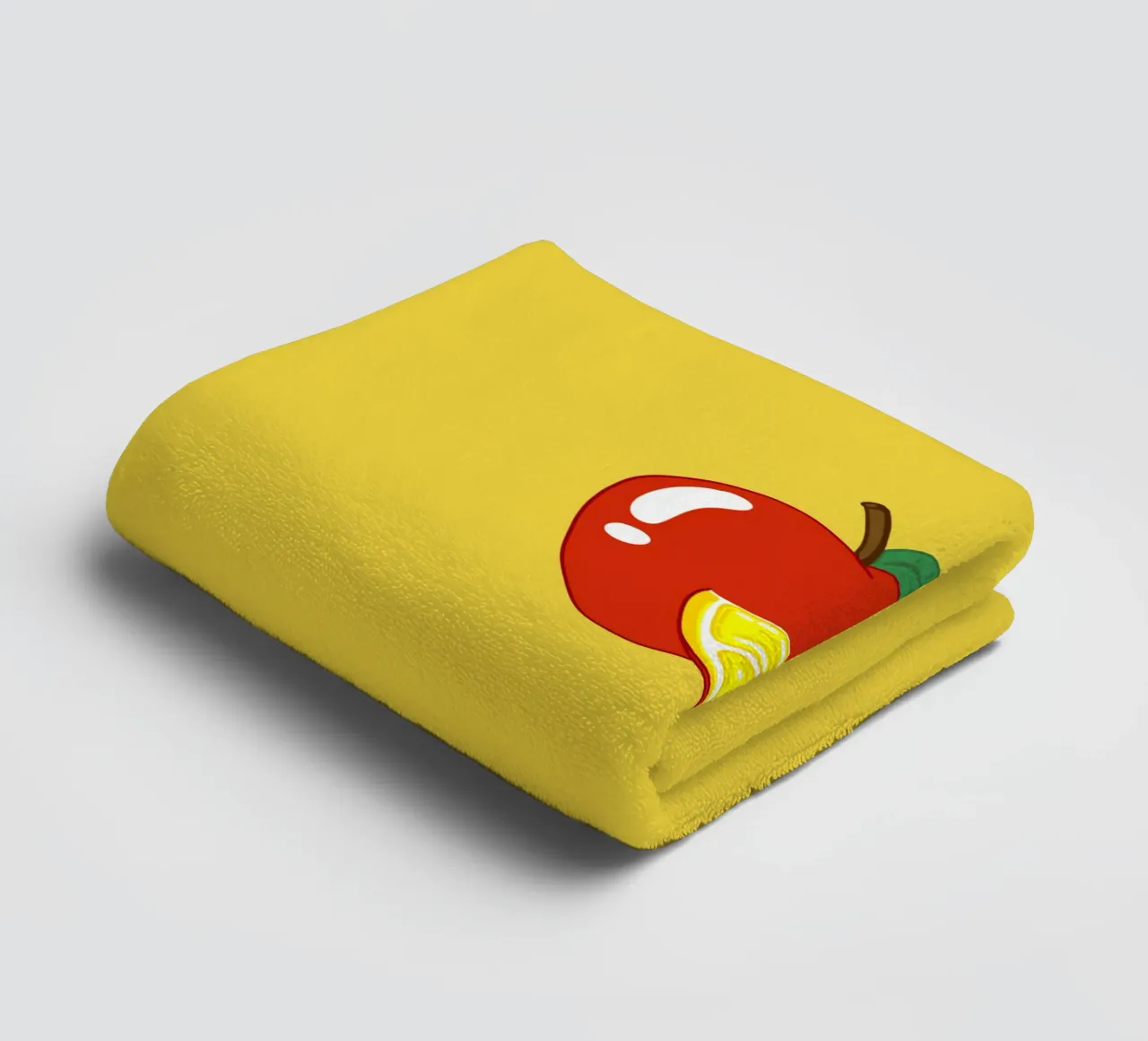 Imprévisible Surréaliste Citron Pomme Fruit Illustration serviette de bain de sillyindustries