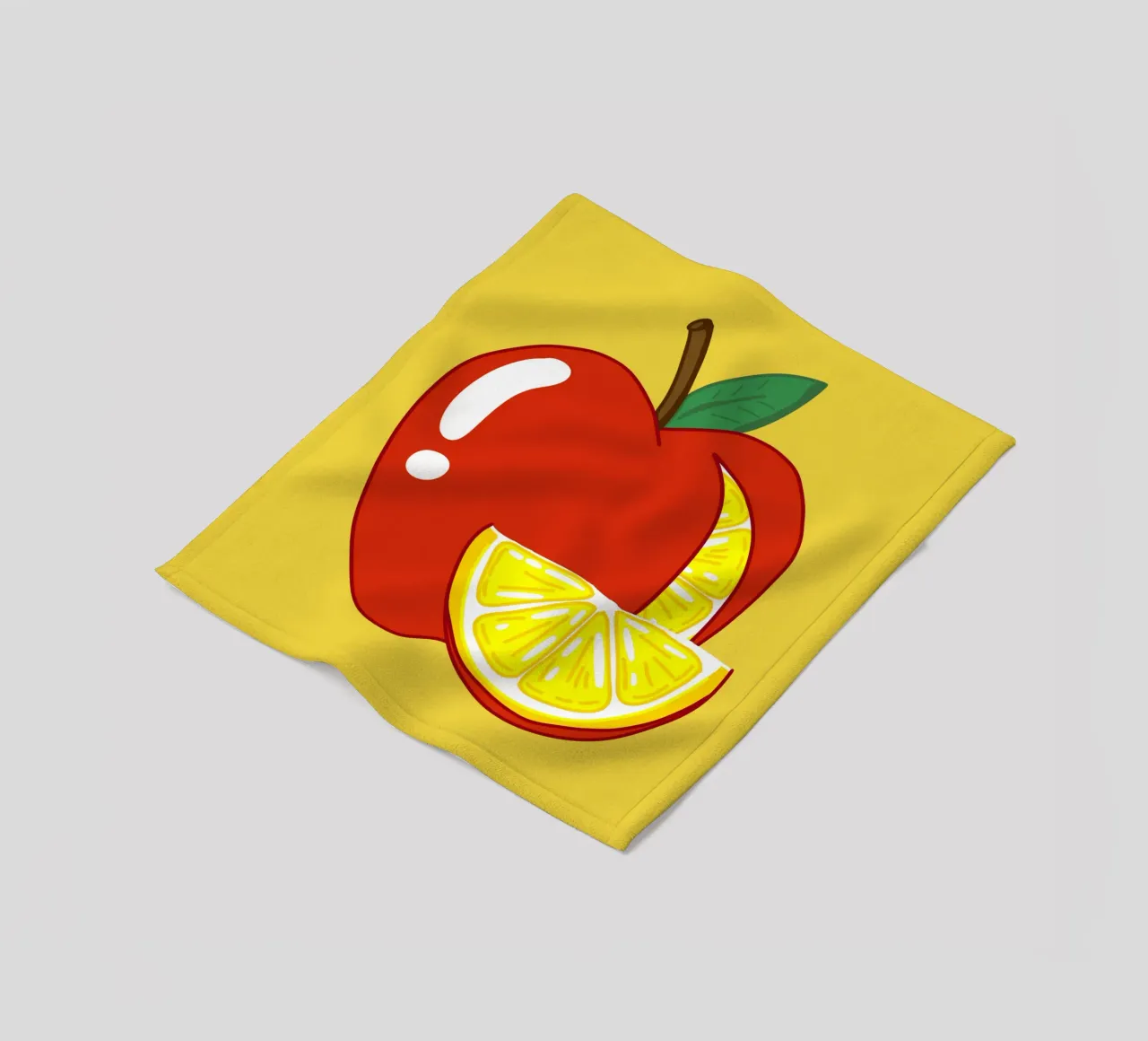 Unvorhersehbarkeit Surreal Zitrone Apfel Obst Illustration Fleecedecke von sillyindustries