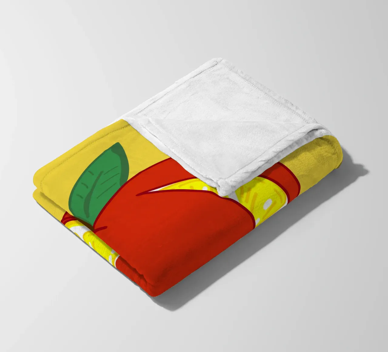 Unvorhersehbarkeit Surreal Zitrone Apfel Obst Illustration Fleecedecke von sillyindustries