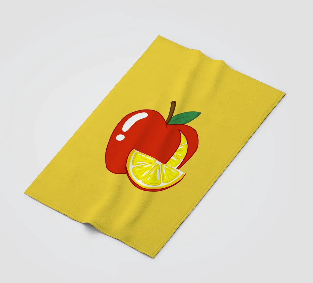 Unvorhersehbarkeit Surreal Zitrone Apfel Obst Illustration Fleecedecke von sillyindustries