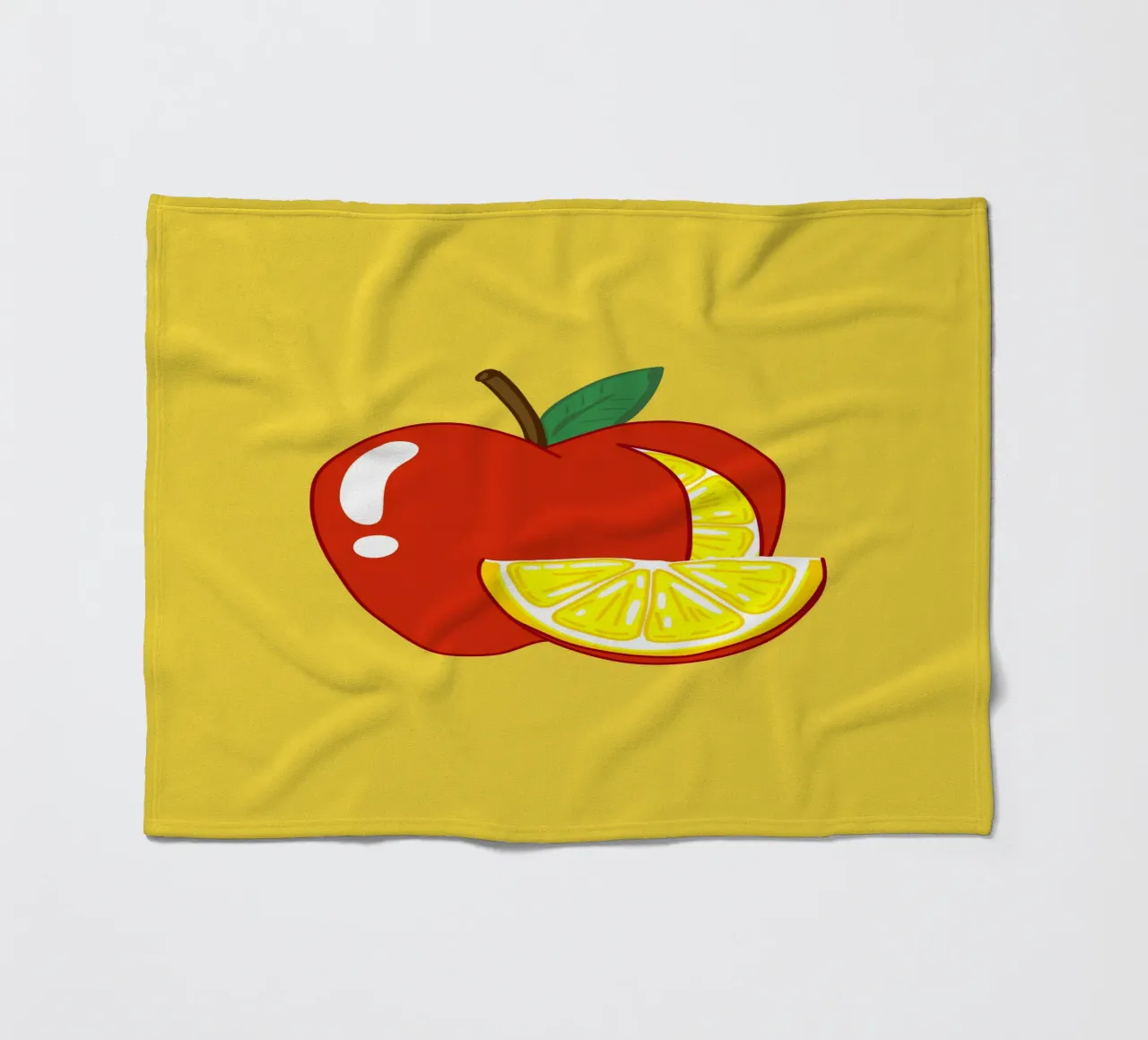 Unvorhersehbarkeit Surreal Zitrone Apfel Obst Illustration Fleecedecke von sillyindustries