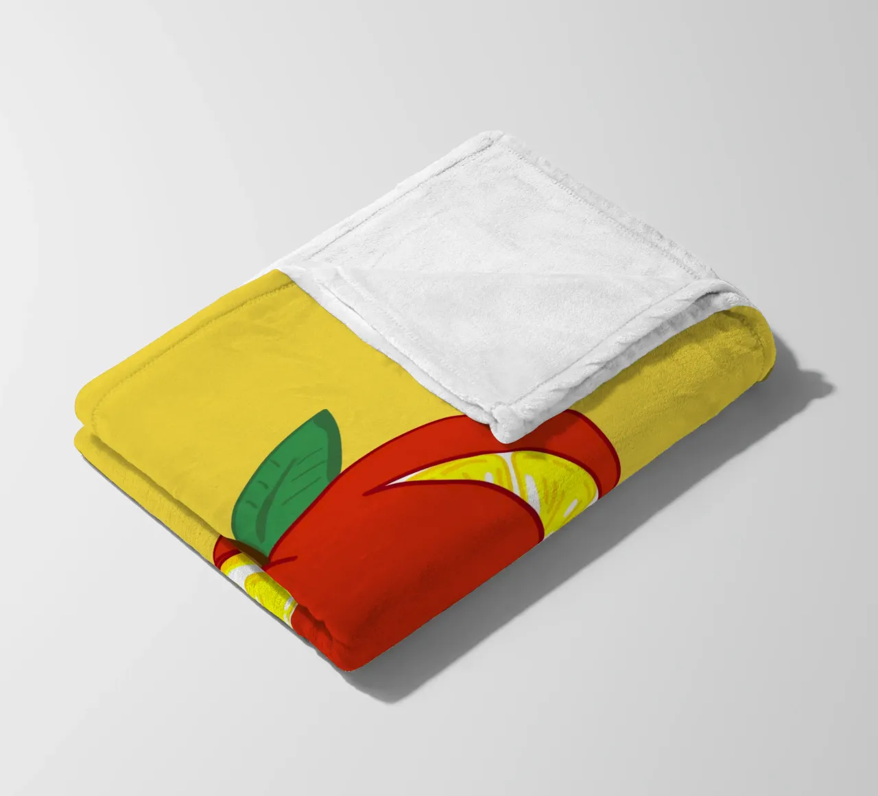 Unvorhersehbarkeit Surreal Zitrone Apfel Obst Illustration Fleecedecke von sillyindustries