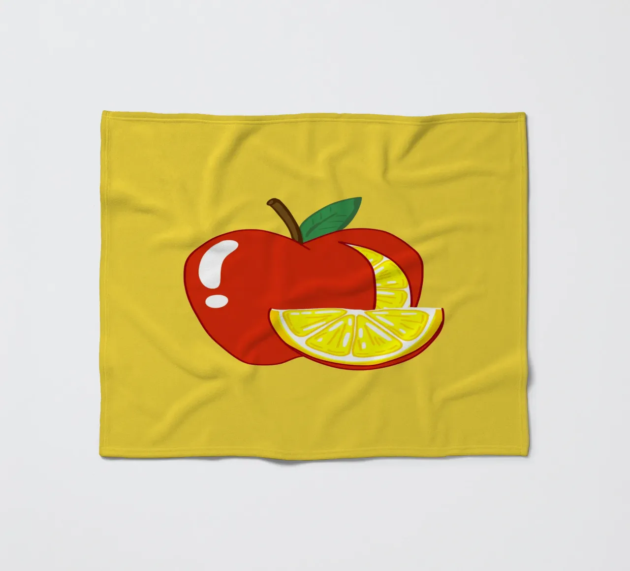Unvorhersehbarkeit Surreal Zitrone Apfel Obst Illustration Fleecedecke von sillyindustries