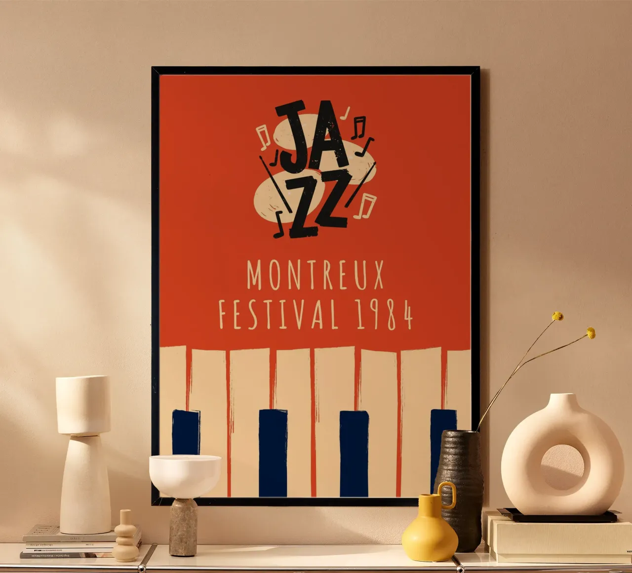 Montreux Jazz Fest 1984 - Poster d'epoca poster con telaio in alluminio da NorwesClub