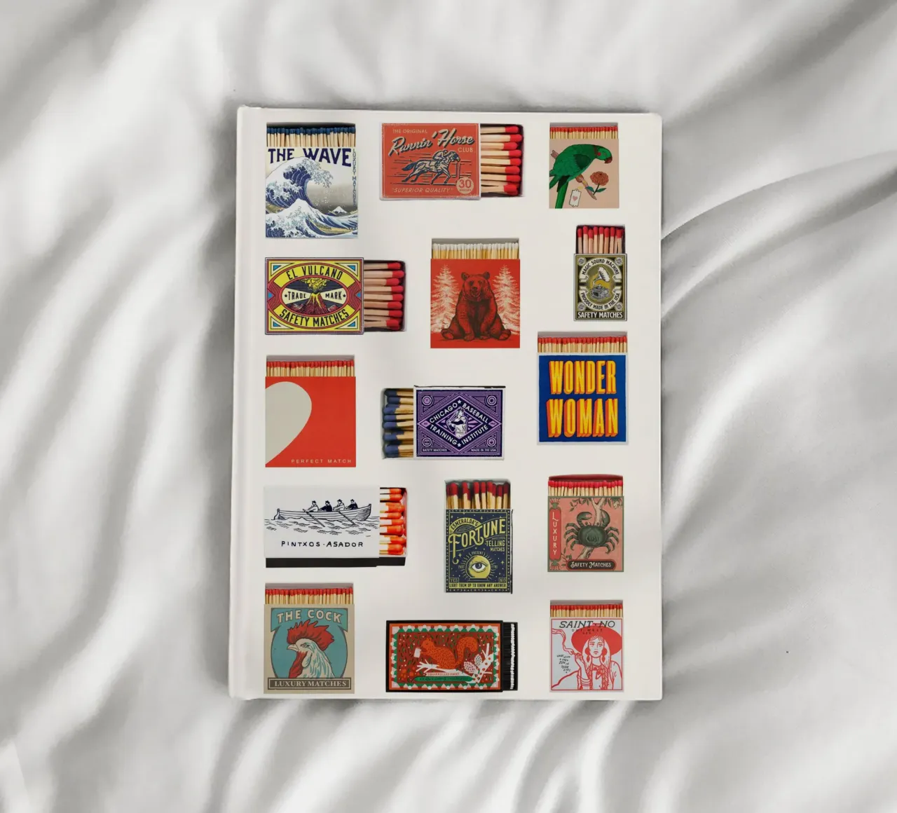 Vintage Matchbox Art | Retro Label Collection Print notebook by NorwesClub