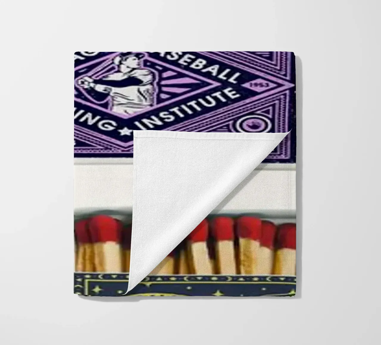Vintage Matchbox Art | Retro Label Collection Print toalla de playa de NorwesClub