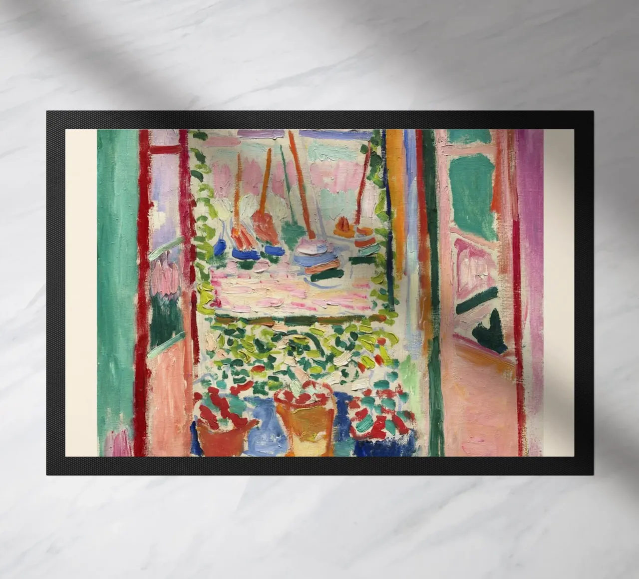 Henri Matisse Open Window - Fauvism Art Print felpudo de NorwesClub