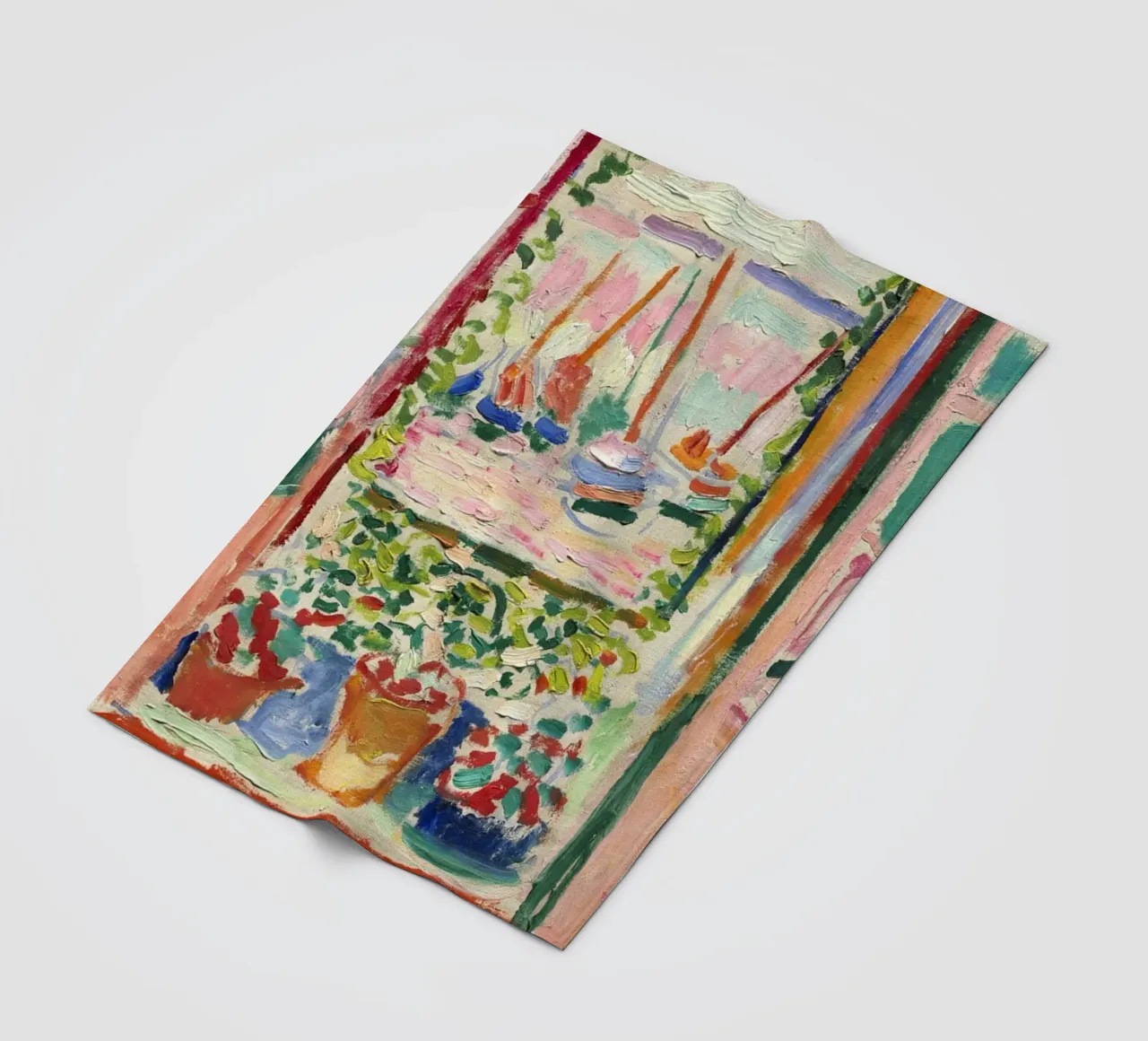 Henri Matisse Open Window - Fauvism Art Print fleece blanket by NorwesClub
