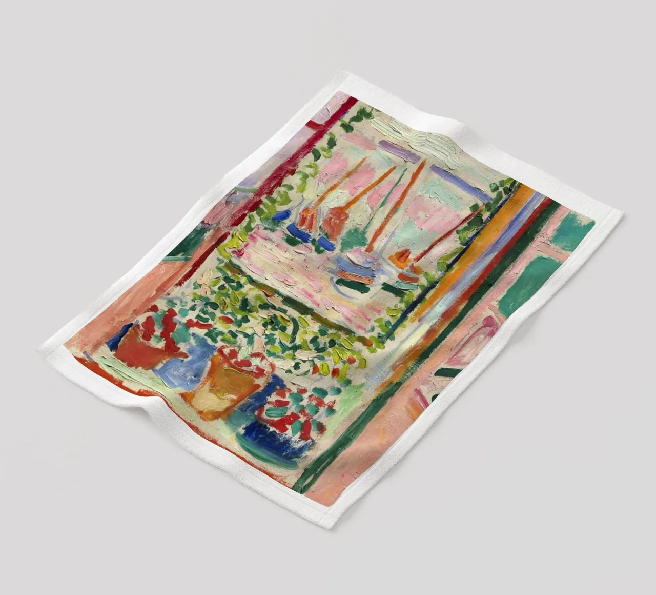 Henri Matisse Open Window - Fauvism Art Print fleece blanket by NorwesClub