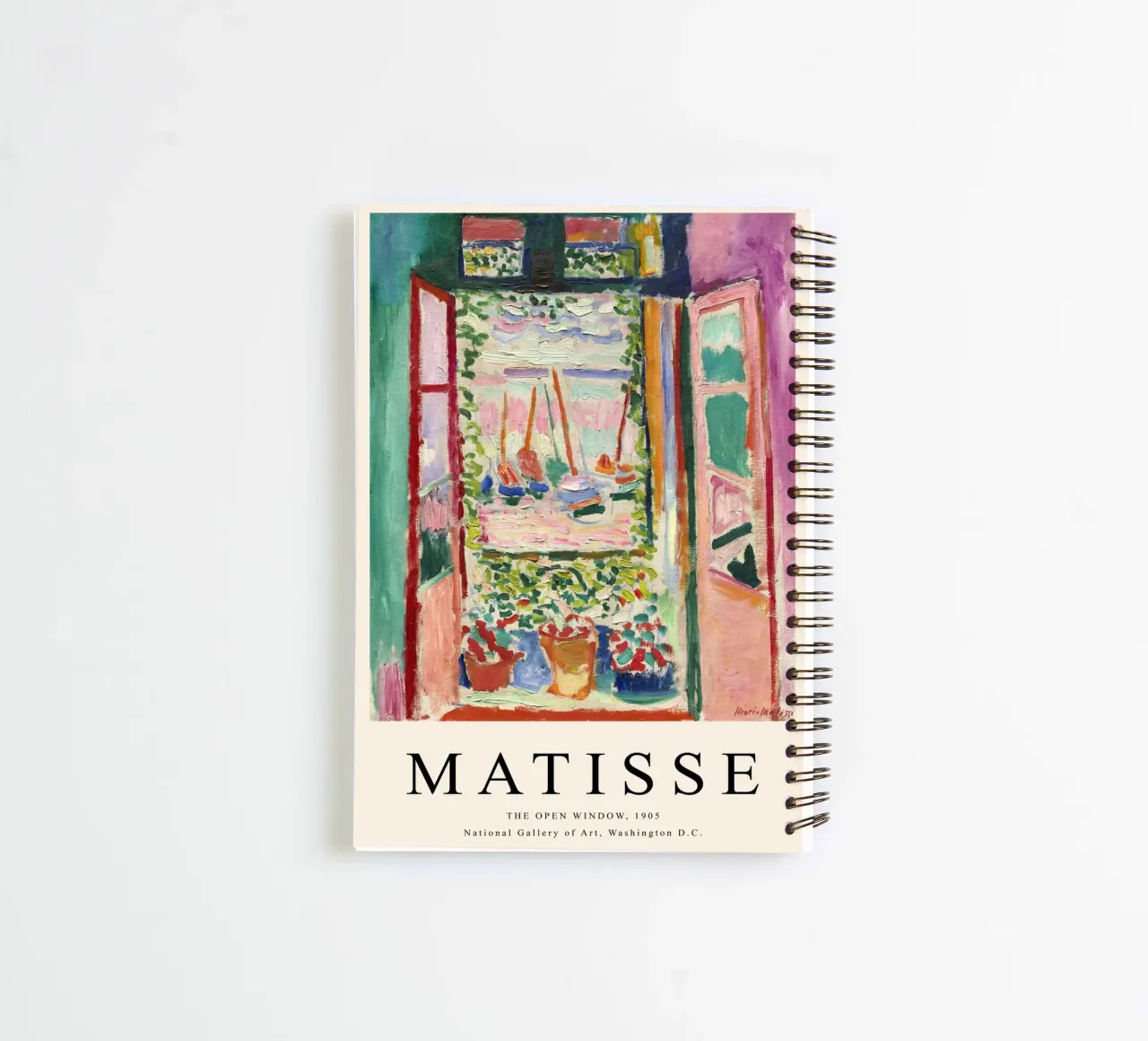 Henri Matisse Open Window - Fauvism Art Print spiral notebook by NorwesClub