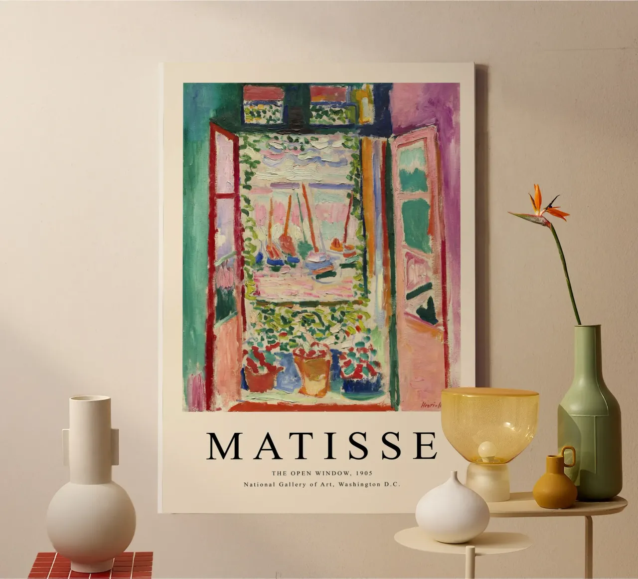 Henri Matisse Open Window - Fauvism Art Print canvas by NorwesClub