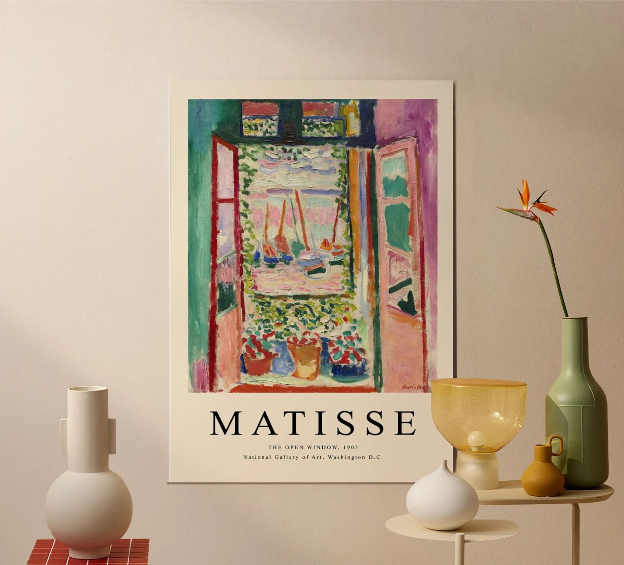 Henri Matisse Open Window - Fauvism Art Print poster de NorwesClub