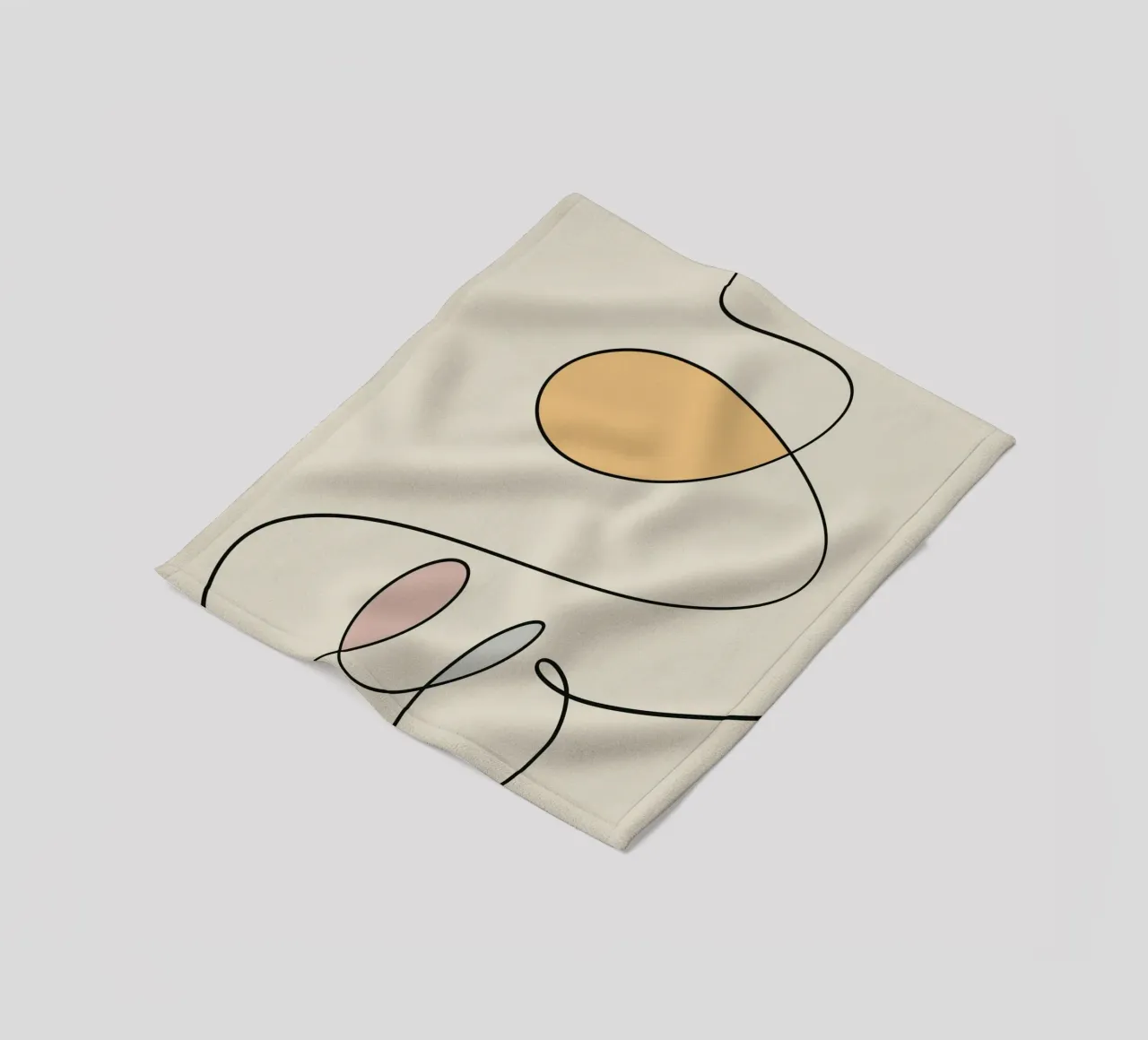 Minimal graceful line art abstract 17 coperta in pile da Little Dean